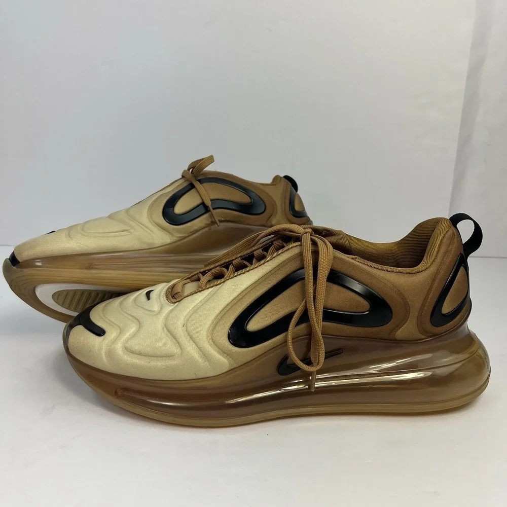 Nike Air Max 720 Wheat Black Club Gold Desert AO2924-700 Men's Size 9.5 Sneaker